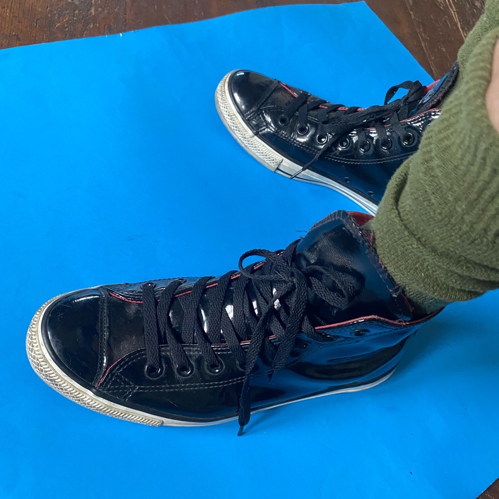 CONVERSE unisex patent leather high tops